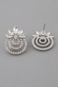 Triple Rhinestone Drop Earrings