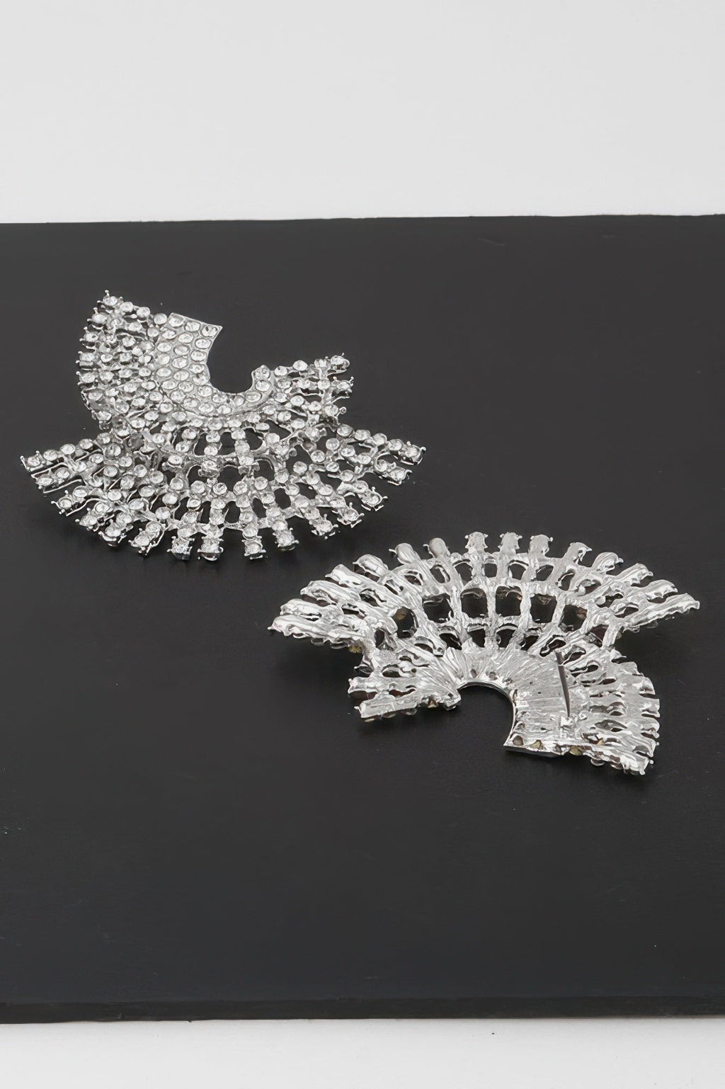 Multi Rhinestone Disk Earrings