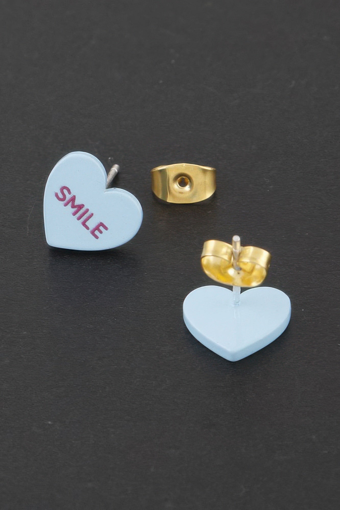 Smile Heart Stud Earrings