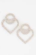 Interlaced Jewel Heart Earrings