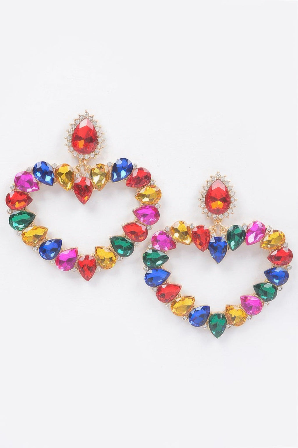 Heart Shape Stone Earrings
