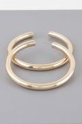 Wide Shiny Hoop Earrings