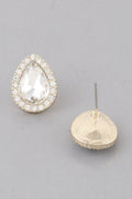 Jewel Teardrop Stud Earrings
