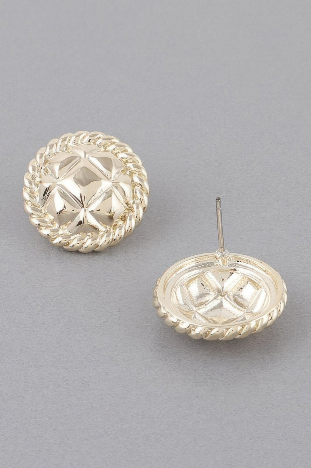 Quilted Twist Stud Earrings