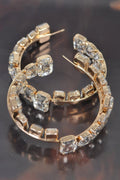 Stone Hoop Earring
