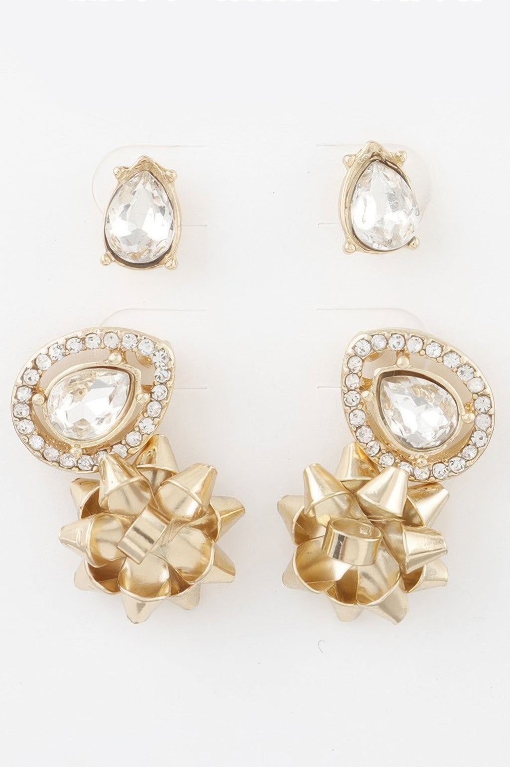 Jeweled Teardrop Gift Earring Set