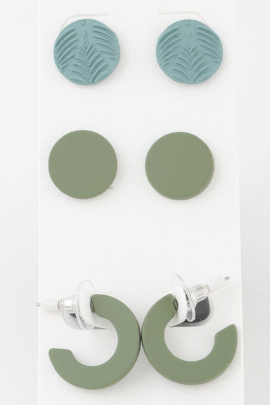 Two Toned Nature Earrings Set