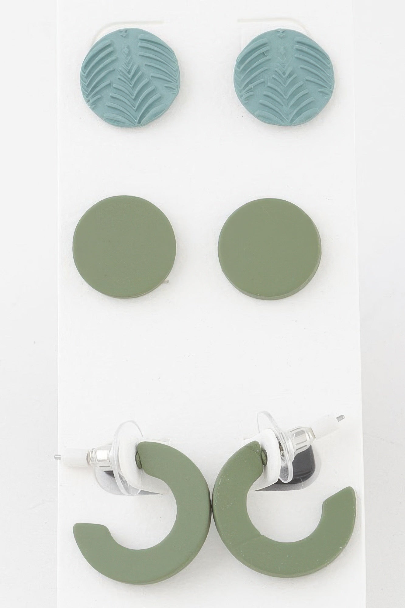 Two Toned Nature Earrings Set