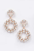 Rhinestone Round Daggle Earring