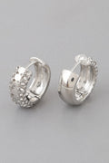Half Jeweled Hoop Earrings