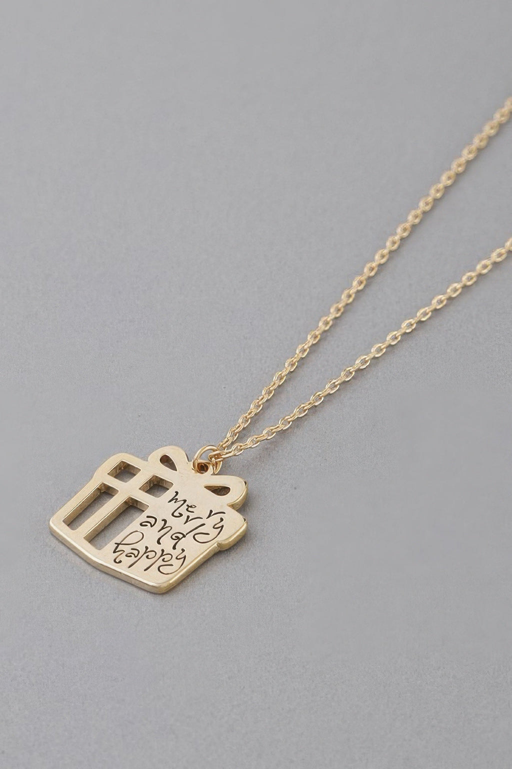 Merry And Happy Gift Necklace