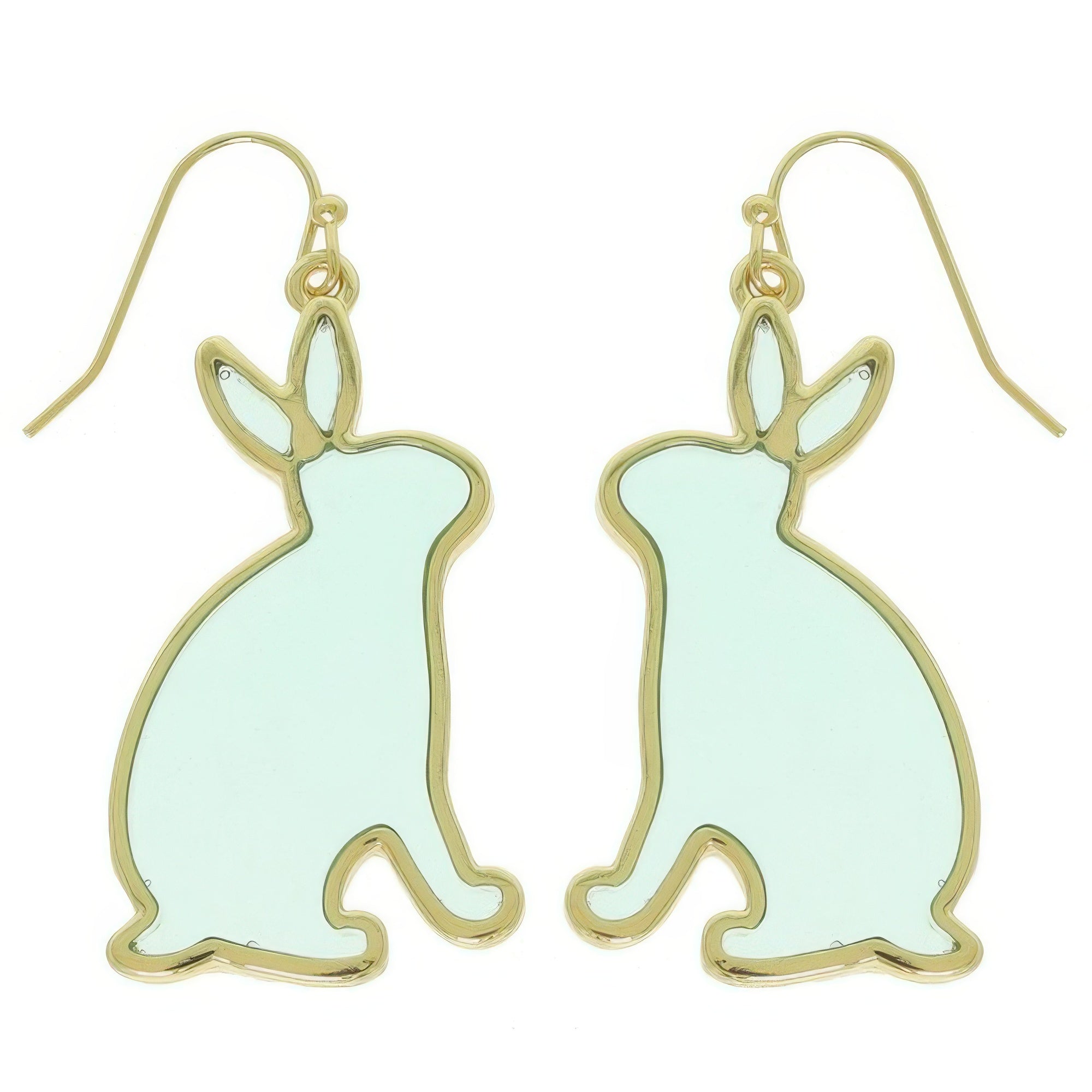 Easter Bunny Window Epoxy Dangle Earrings