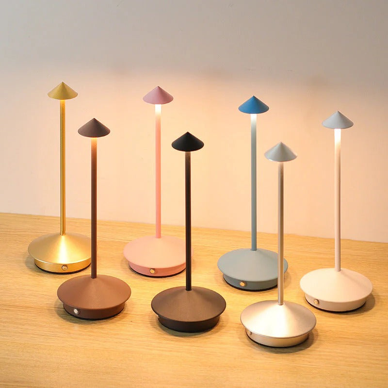 Wireless LED Table Lamp with Touch Dimming | Cordless Ambient Lighting