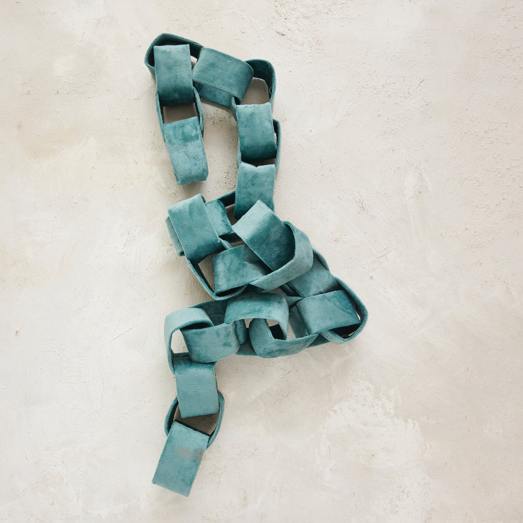 Teal Velvet Chain Link Garland