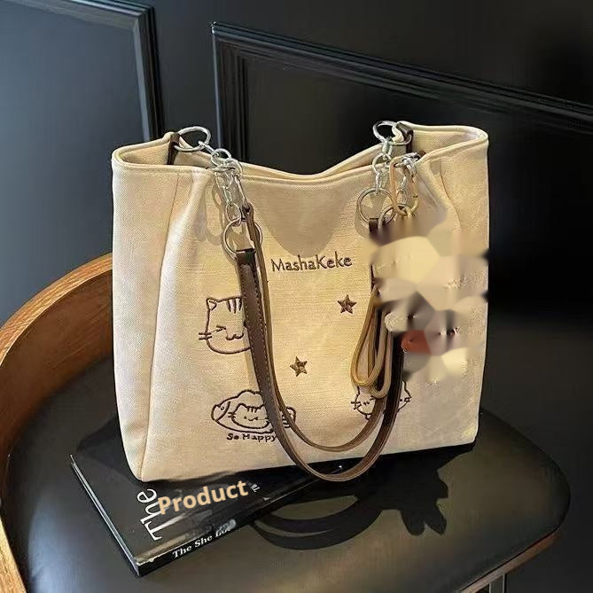 Large Canvas Tote Bag – Spacious Everyday Shoulder Bag