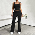 Slim Fit Casual Solid Color Vest and Pants Ensemble