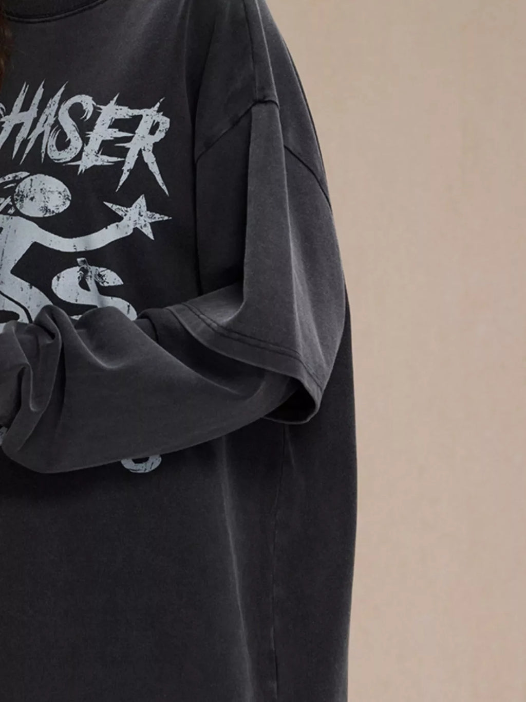 Men's Graphic Round Neck Long Sleeve T-Shirt