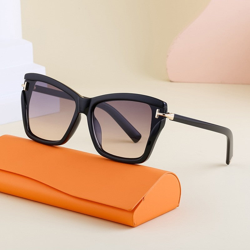 Ladies Fashion Cat Eye Slim Leg Sunglasses
