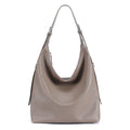 Women's Genuine Leather Bucket Shoulder Bag – Large Capacity Everyday Handbag
