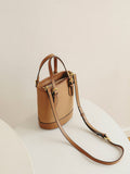 Women's PU Leather Crossbody Bag – Waterproof Color-Block Shoulder Bag for Fall & Winter