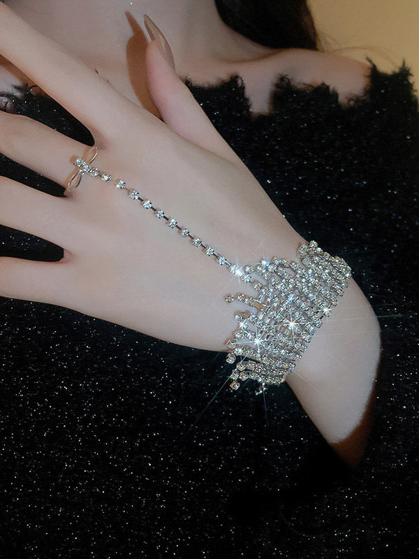 Rhine Stones Tasseled Bracelet Accessories