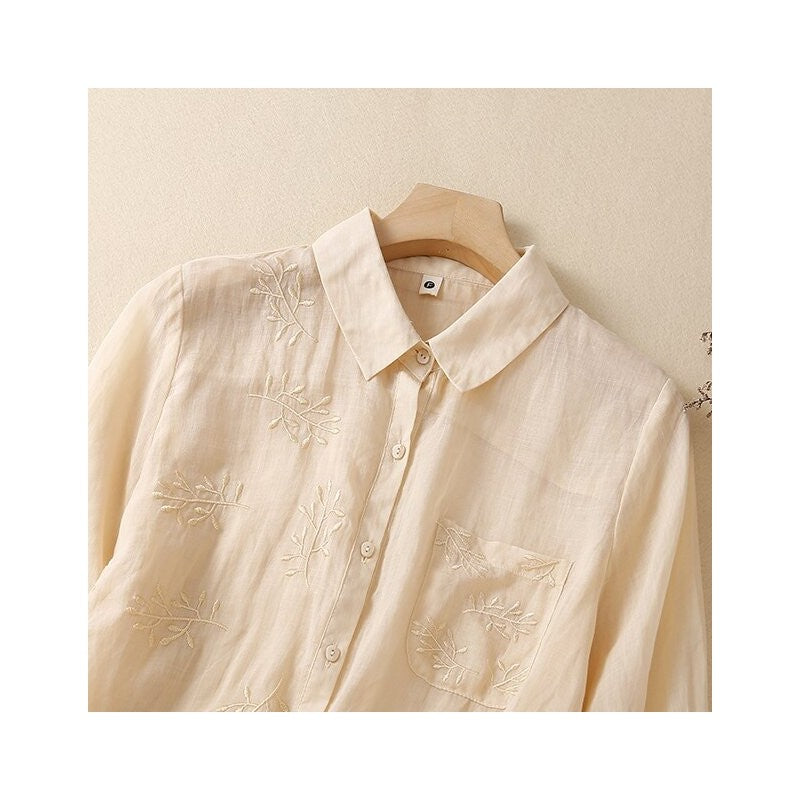 Relaxed Fit Casual Top with Three-Quarter Sleeves