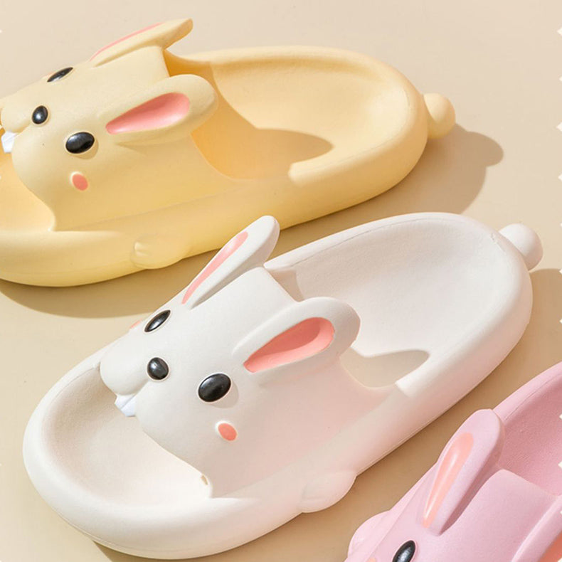 Kids & Women's Cute Rabbit Slippers | Breathable Non-Slip EVA Flip-Flops