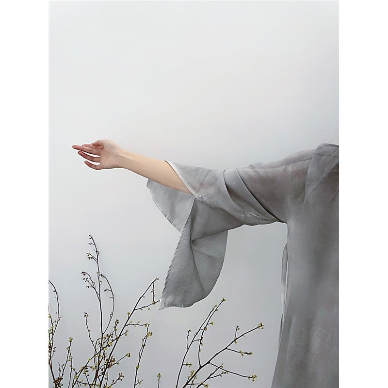 Long Sleeve Irregular Retro Thin Tied Casual Loose Cardigan
- Optimized Title: Vintage Long Sleeve Irregular Tie Up