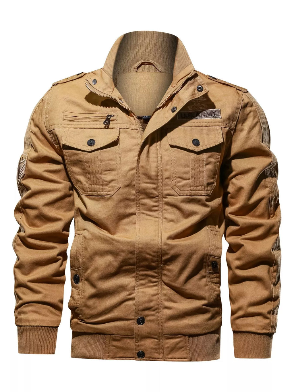 Men's Plus Size Zip Up Lightweight Bomber Jacket