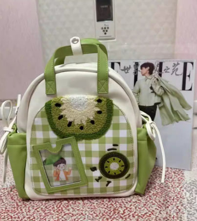 Kiwi Fruit Minimalist Backpack for Girls - Cute Dainty Sweet Design Women's Backpack
