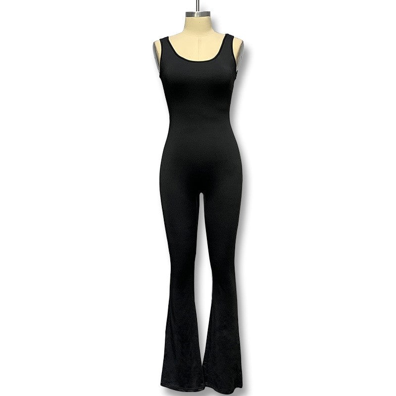 Hollow Out Seamless Bodysuit in Solid Color