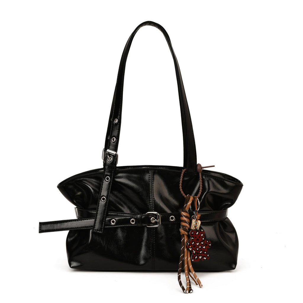 Premium Textured Oil-Waxed Leather Crossbody Bag