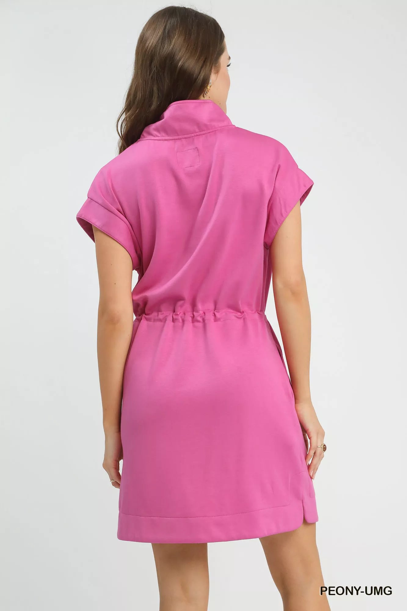 Dolman Sleeve Zip Detail Dress