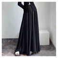 Solid Color Asymmetrical A-Line Midi Skirt