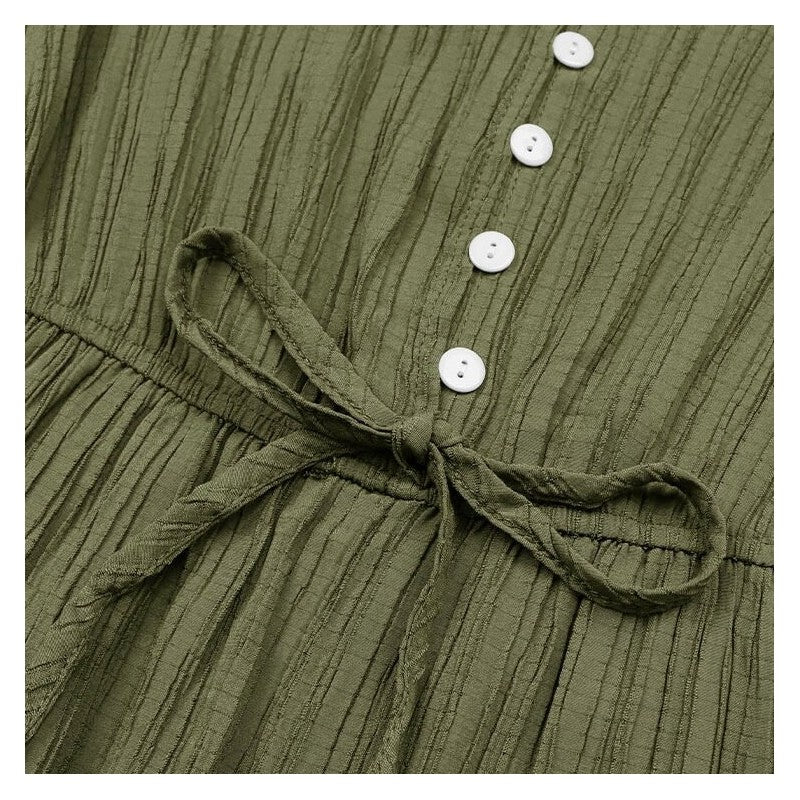 Trendy Waist-Tie Solid Color Bodysuit