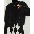 Imitation Mink Velvet Retro Solid Color Long Sleeve Short Cardigan Outerwear