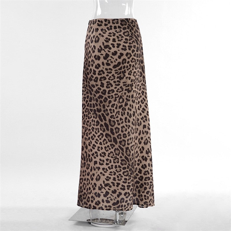 Fashionable Leopard Print Bodycon Mermaid Skirt