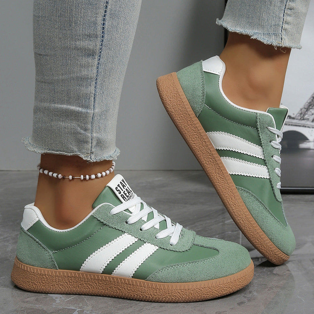 Women's Casual White Sneakers - Breathable Lightweight Athletic Shoes