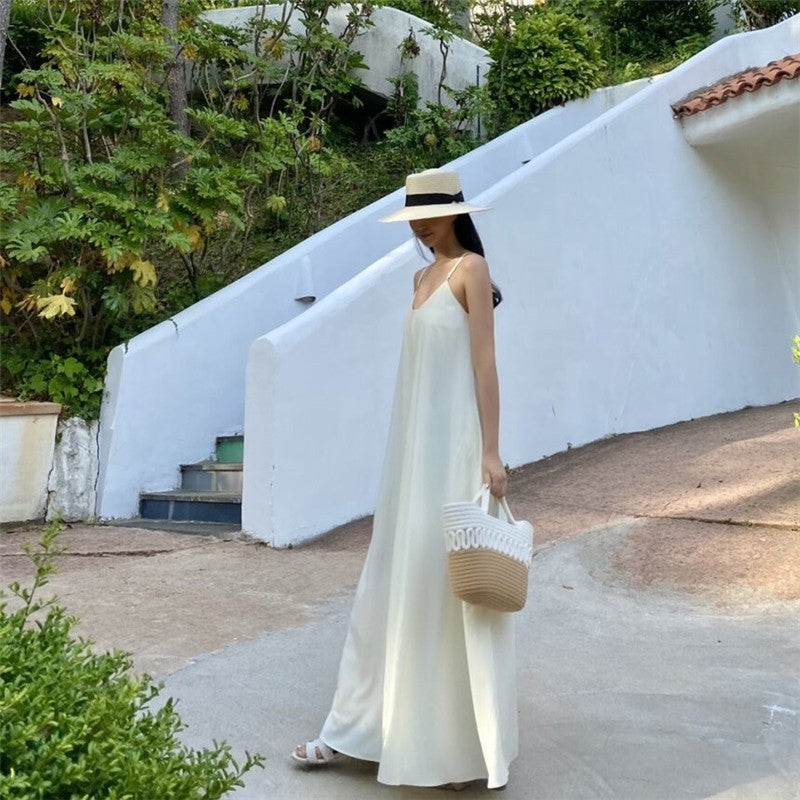 Sophisticated Draped Solid Color Dress