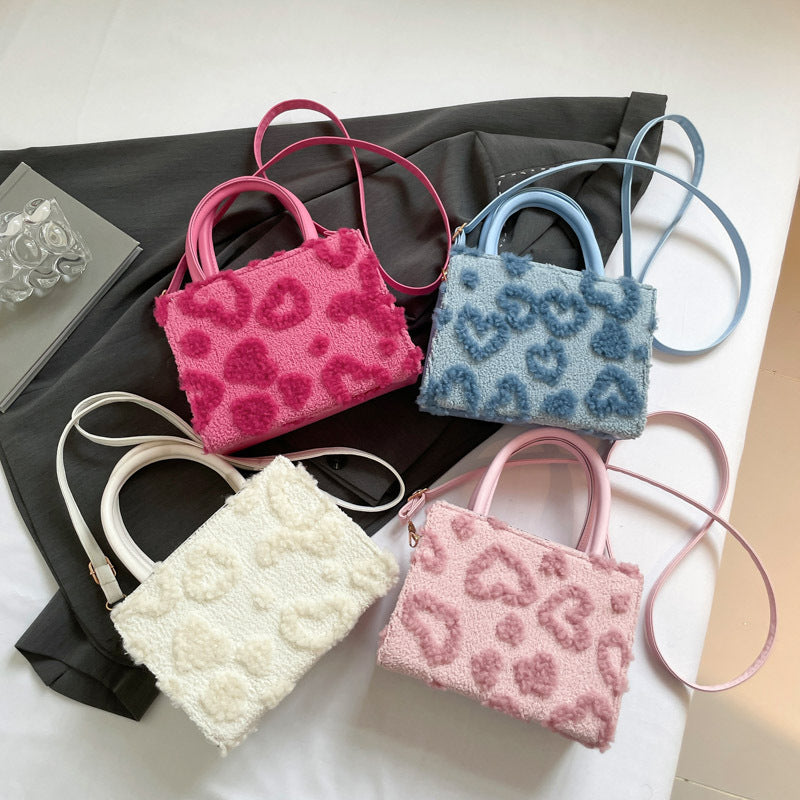 Women's Plush Stylish Crossbody Handbag - Premium PU Leather Shoulder Bag