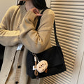 Retro High-Capacity Suede Shoulder Bag – Casual & Commuter Handbag for Women