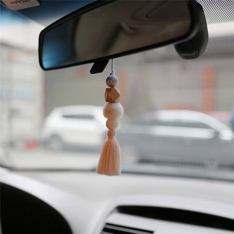Unique Handcrafted Cotton Tassel Car Charm
