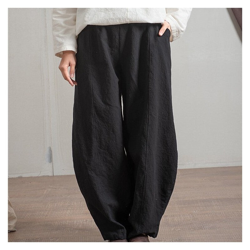 Relaxed-Fit Solid Color Trousers for Ultimate Comfort