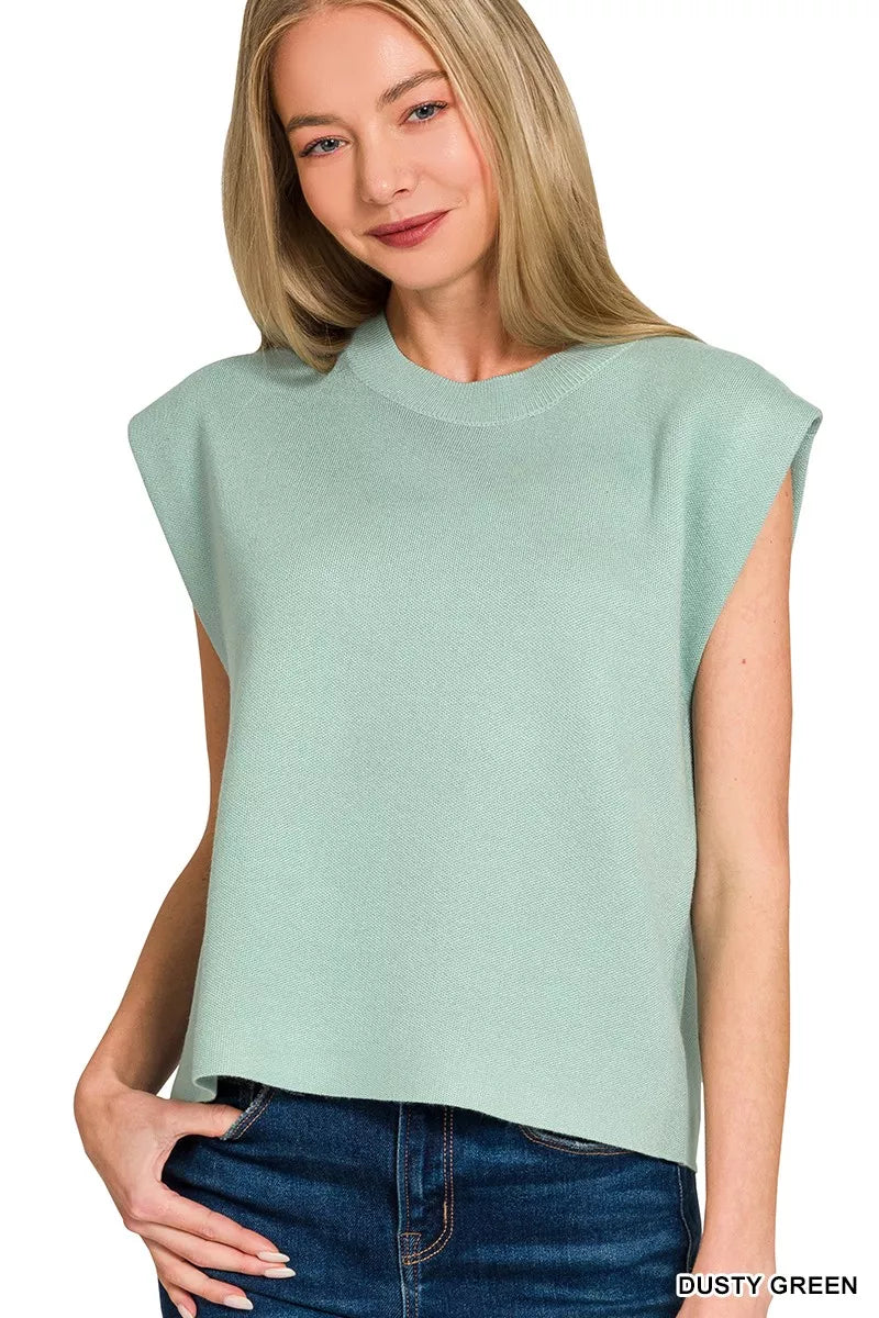 Round Neck Viscose Sweater Vest