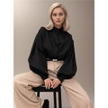 Casual and Stylish Loose Lantern Sleeve Shirt with Unique Design