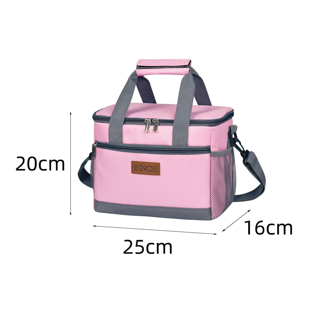 Insulated Tote Bag - Foldable Oxford Fabric Cooler Lunch Bag for Women