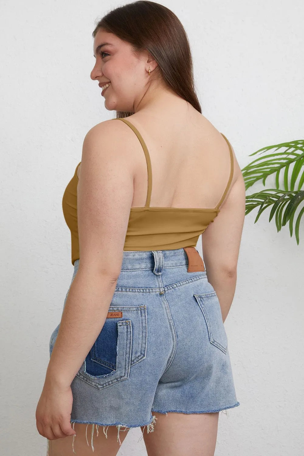 Full Size Round Neck Slim Cami Plus Size