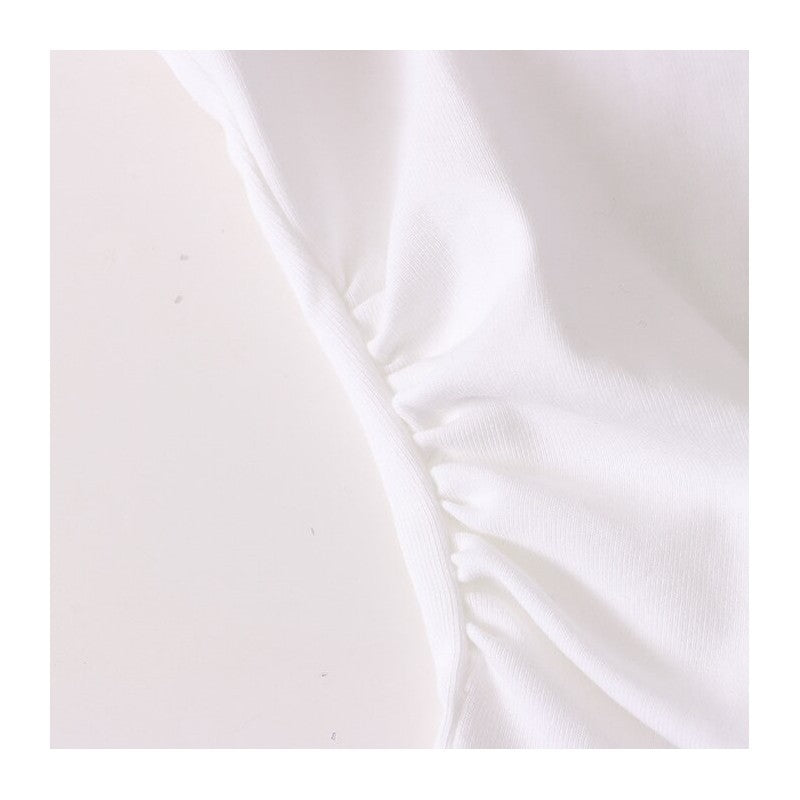 Round Hem Side Buckle T-Shirt