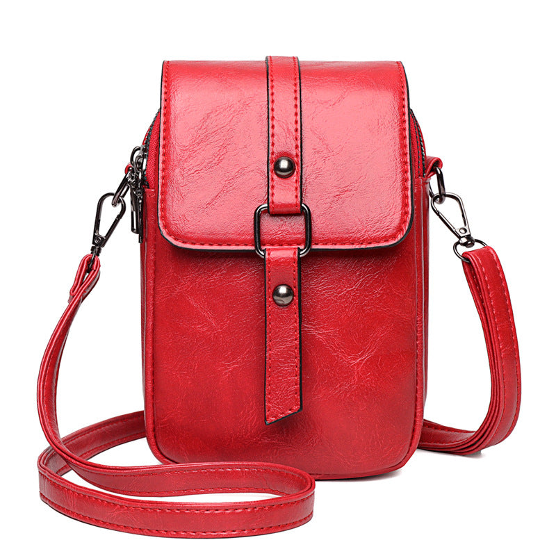 Women's Mini Crossbody Phone Purse - Luxury PU Leather Shoulder Bag with Adjustable Strap