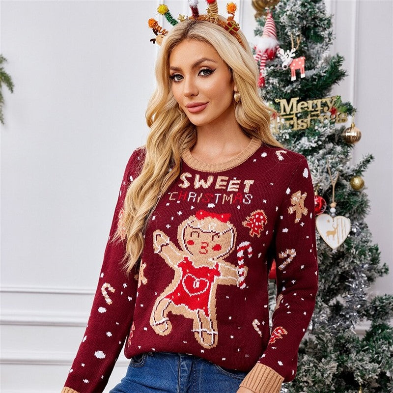 Fashionable And Casual Christmas Patterned Sweater